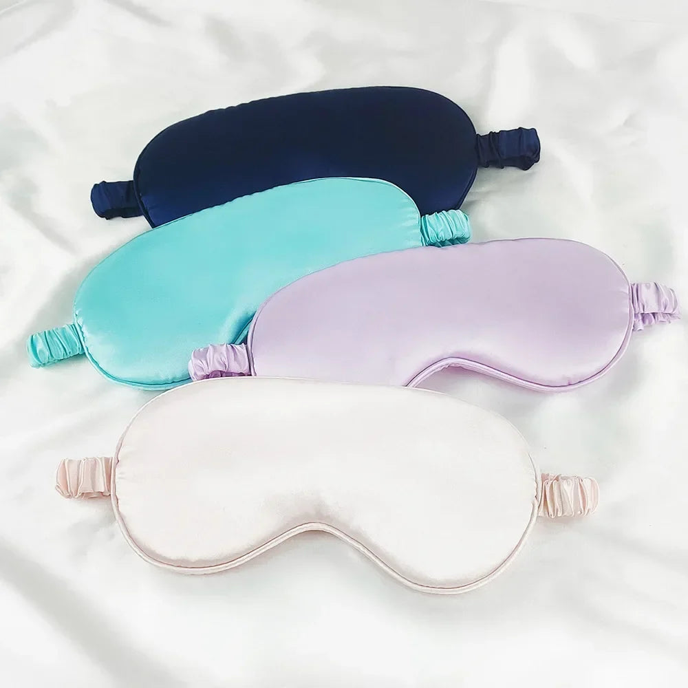 Women Imitated Silk Sleep Eye Mask | Portable Travel Blindfold for Restful Sleep