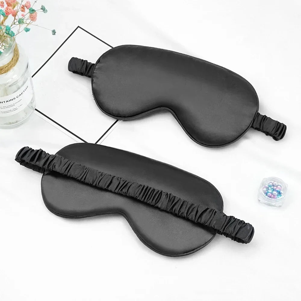 Women Imitated Silk Sleep Eye Mask | Portable Travel Blindfold for Restful Sleep