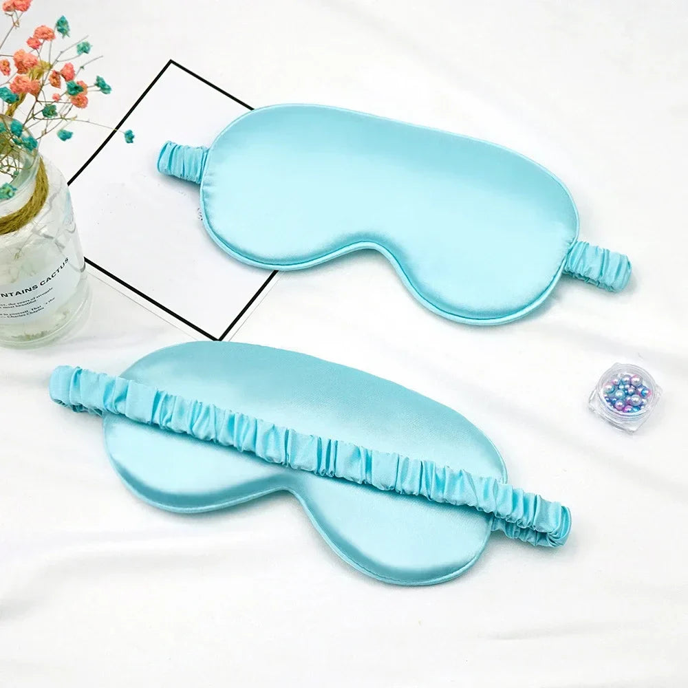 Women Imitated Silk Sleep Eye Mask | Portable Travel Blindfold for Restful Sleep